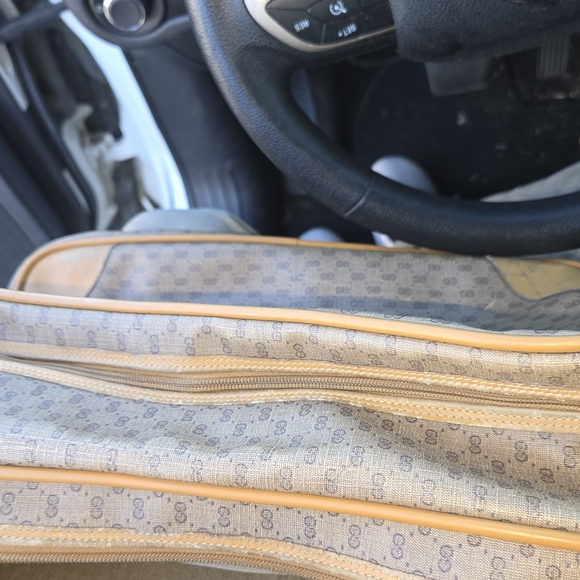 Gucci Brown Monogram Crossbody Bag with Tan Trim - Picture 13 of 16